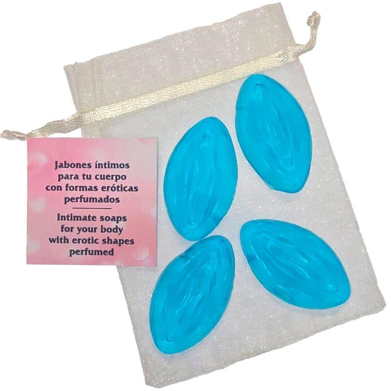 Diablo picante - 4 mini vagina shaped soaps blue