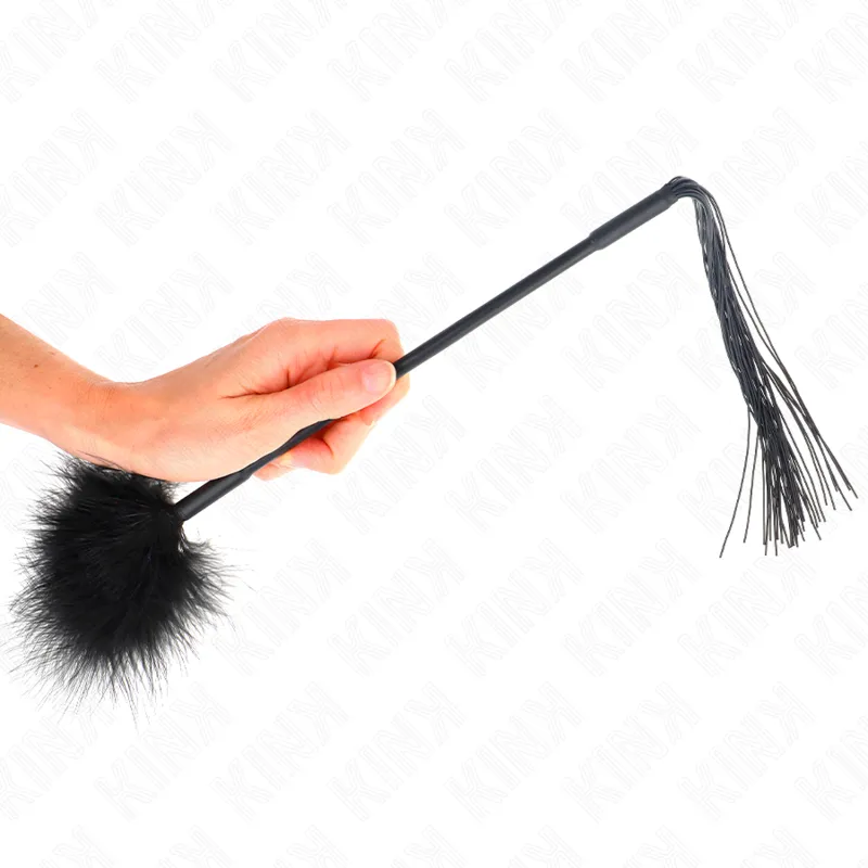 Kink - Silicone Whip With Feathers For Tickle 47 Cm