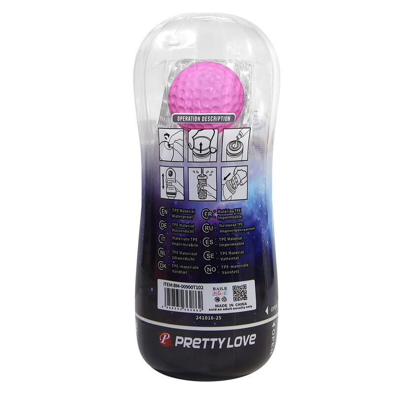 Pretty love - 360º textured masturbation cup clear 3