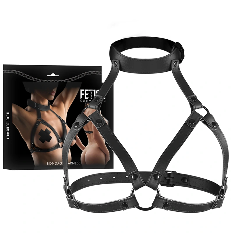Fetish Submissive Bondage - Adjustable Chest Harness - Postroj Na Prsia 6