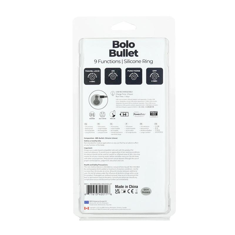 Powerbullet - Bolo Adjustable Penis Ring With Mini 9 Functio