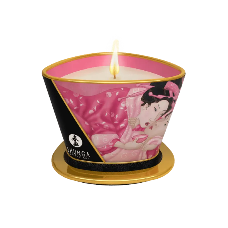 Shunga - Massage Candle Rose Petals 170 Ml - Masážna Sviečka