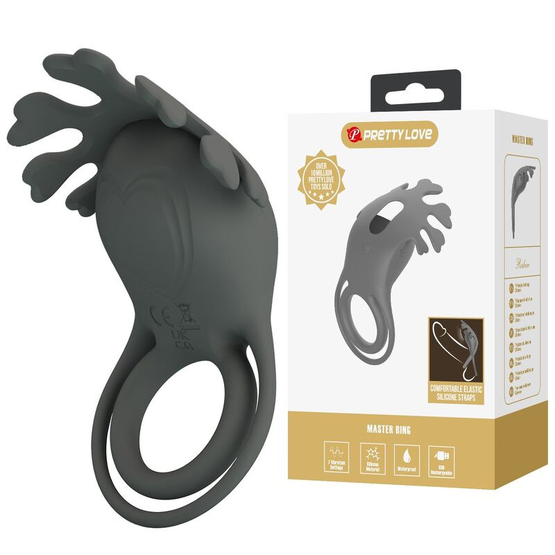 Pretty love - rechargeable vibrating ring with stimulator 2
