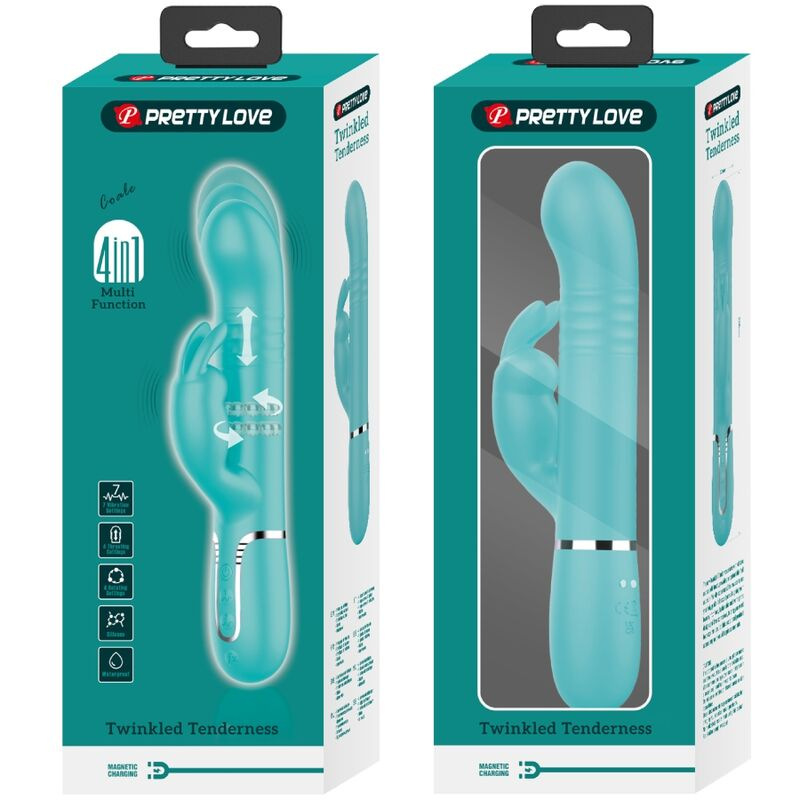 Pretty love - coale rabbit vibrator pearls aqua green 9
