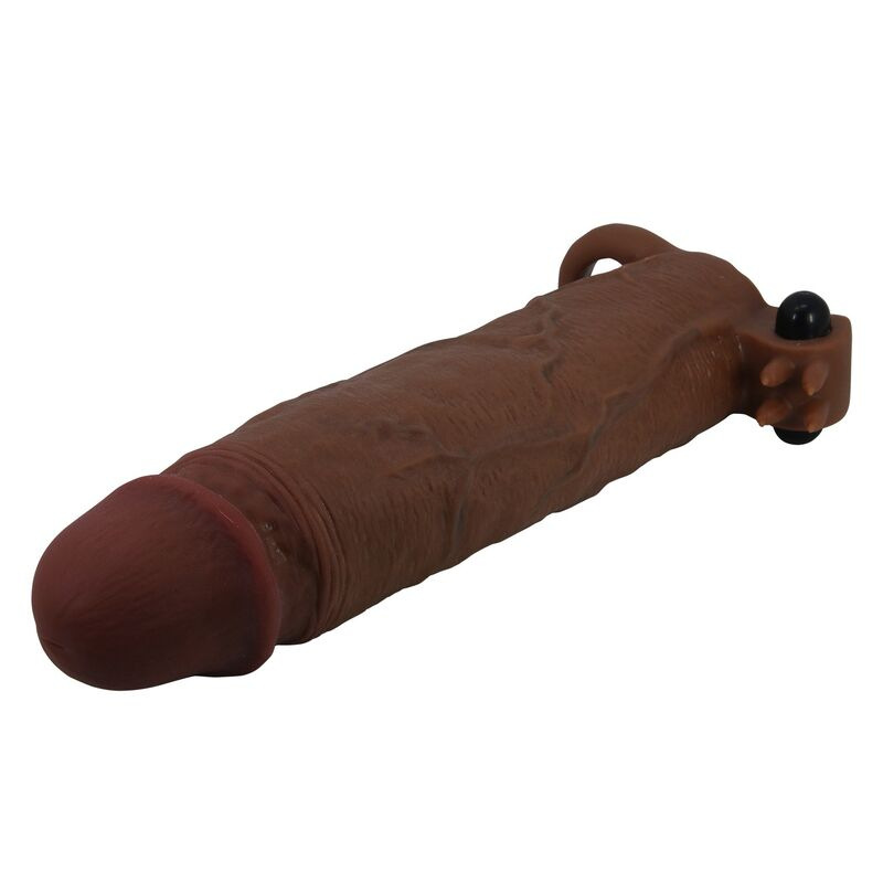 Pretty love - xerxes vibrating penis sleeve 22 cm Ø 4.5 cm brown 4