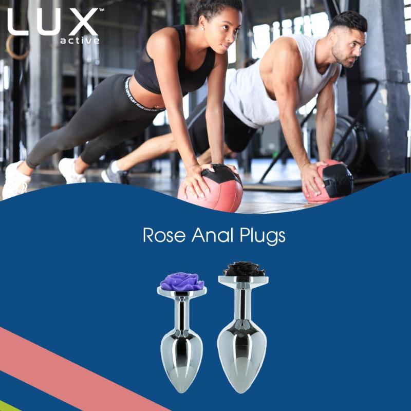 Lux Active - Metal Butt Plug Black Rose