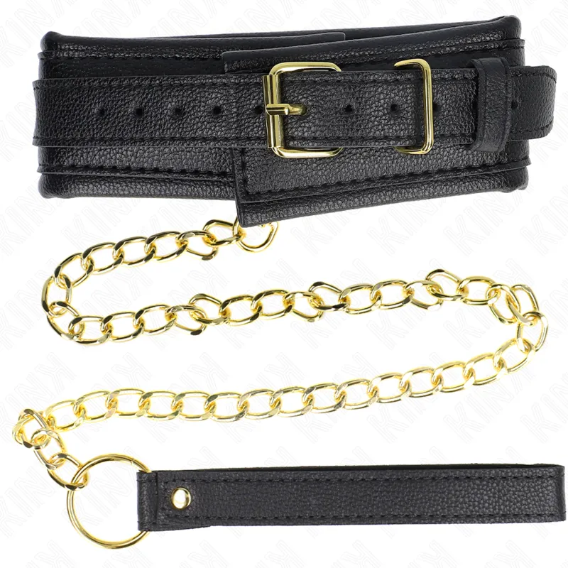 Kink - Necklace With Sponge Imitation Leather Strap Model 1 Adjustable 37-54 Cm X 3 Cm 2