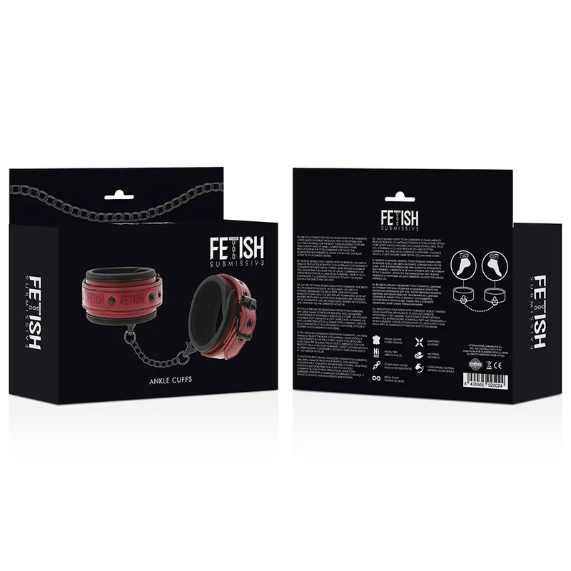 Fetish Submissive Dark Room Ankle Cuffs Vegan Leather - Putá 7