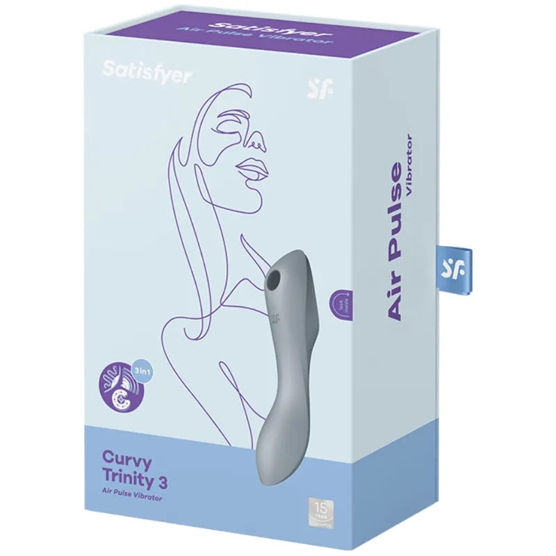 Satisfyer Curvy Trinity 3 Clit Grey - Multifunkčný Stimulátor 2