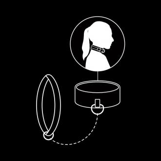 Fetish Submissive Collar With Leash - Obojok S Vodítkom