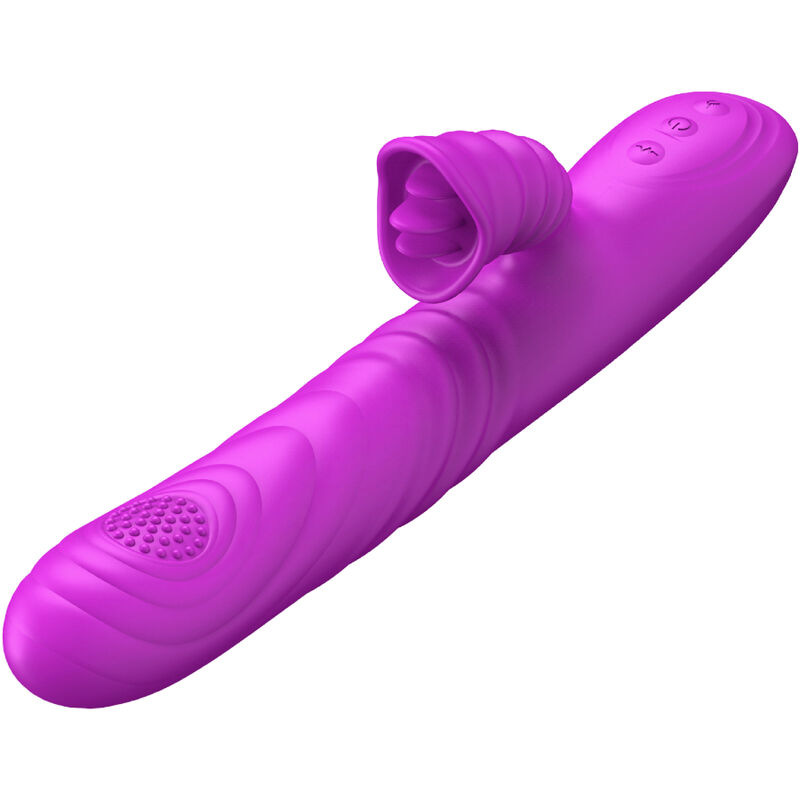 Armony - angelia multifunction vibrator with stimulating tongue violet heat effect 3