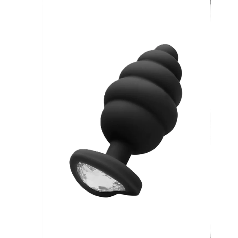 Ouch! Ribbed Diamond Heart Plug Regular