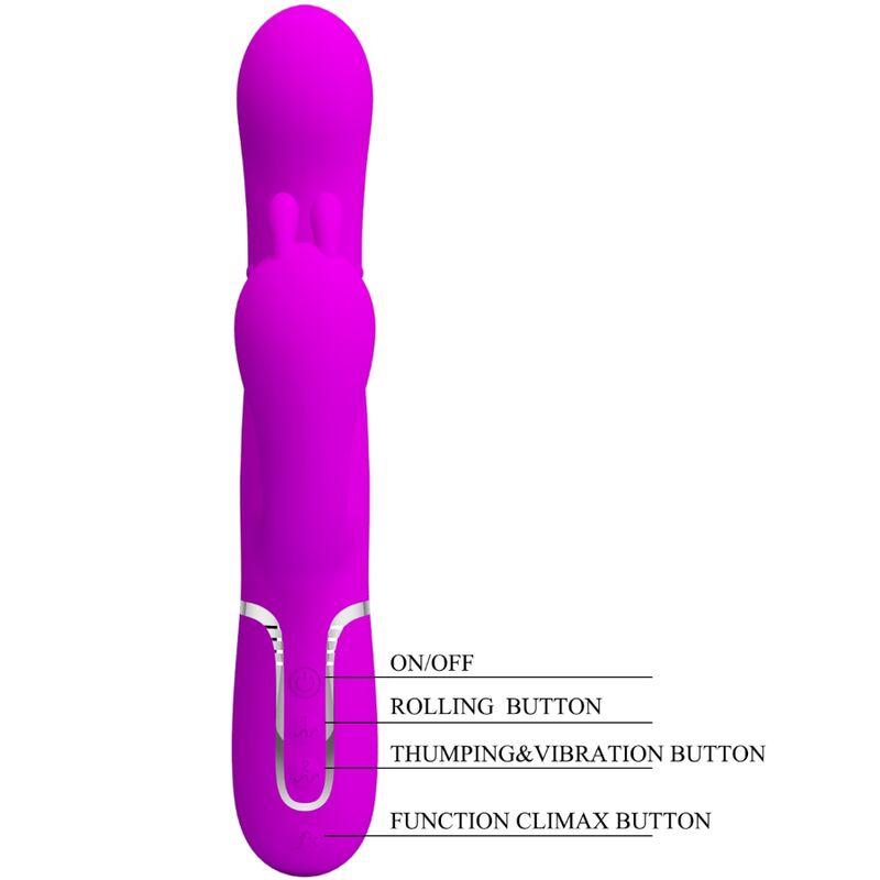 Pretty love - cammy triple vibrator multifunction 4 in 1 pink 7