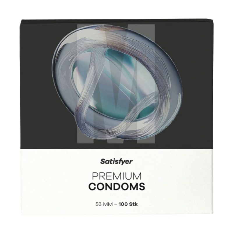 Satisfyer Premium Condoms 53mm Pack 100ks - Kondómy