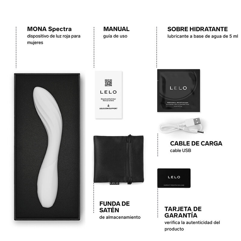 Lelo - mona spectra red light intimate massager rechargeable app-controlled 11