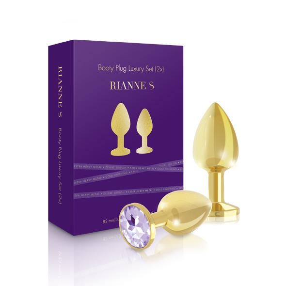 Rianne S - Booty Plug Luxury Set 2x Gold - Análny Kolík