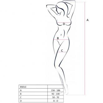 Passion Bs013 Bodystockings Biela -Sieťovaný Erotický Overál
