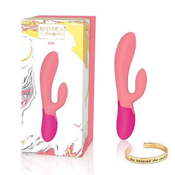 Rianne S - Xena Rabbit Vibrator Coral & French Rose