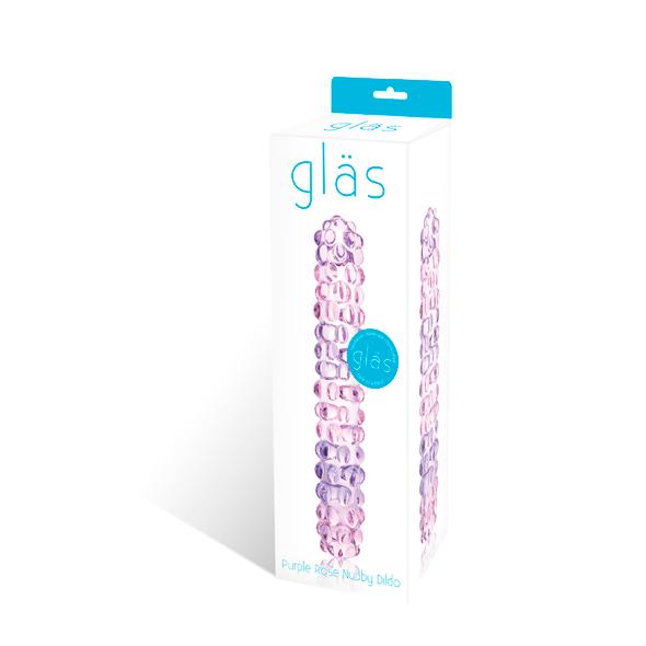 Glas - Purple Rose Nubby Glass Dildo
