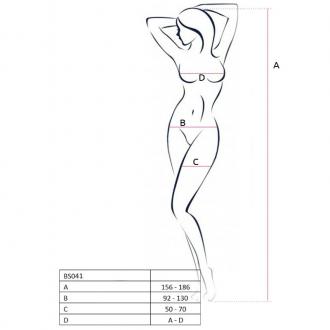 Passion Bs041 Bodystockings Čierna 1