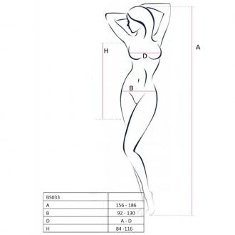 Passion Bs033 Bodystockings Čierna 1