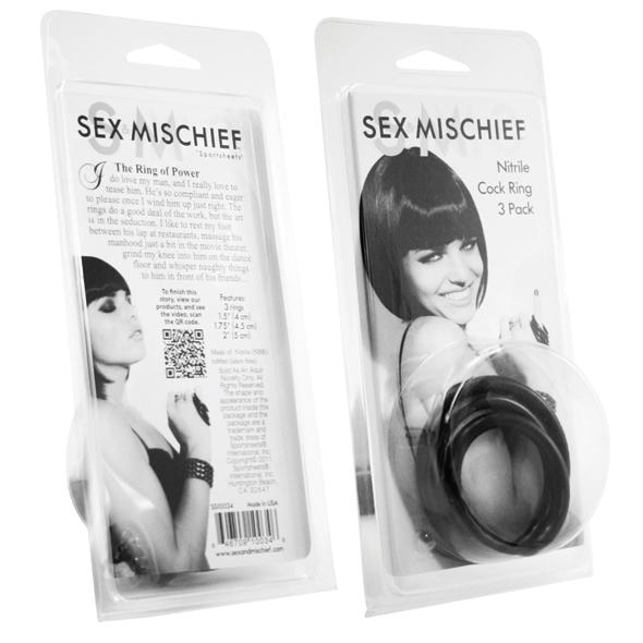 Sex&Mischief - Nitrile Cock Ring 3 Pack