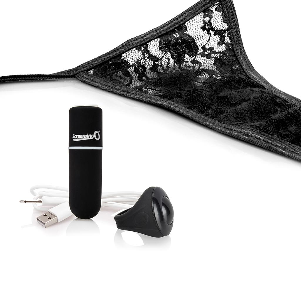 The Screaming O - Charged Remote Control Panty Vibe Black - Vibračné Nohavičky