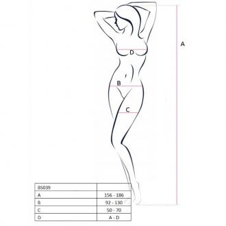 Passion Bs039 Bodystockings Čierna 2