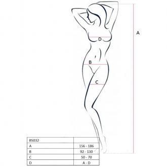 Passion Bs032 Bodystockings Biela 1