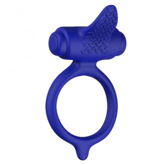 B Swish - Bcharmed Basic Penis Ring Reflex Blue - Vibračný Krúžok