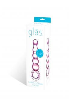 Glas - Quintessence Beaded Glass Anal Slider -  Sklenené Dildo