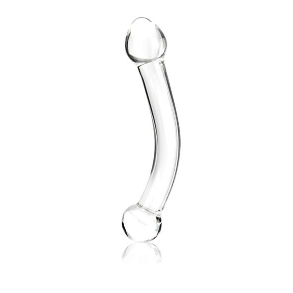 Glas - Curved G-Spot Stimulator Glass Dildo - Sklenené Dildo