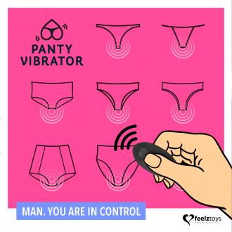 Feelztoys - Panty Vibe Remote Controlled Vibrator Pink - Vibrátor Do Nohavičiek