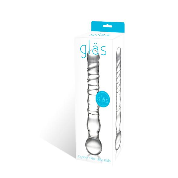 Glas - Joystick Clear Glass Dildo - Sklenené Dildo