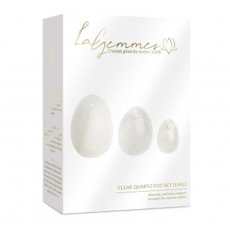 La Gemmes - Yoni Egg Set Clear Quartz (L-M-S)
