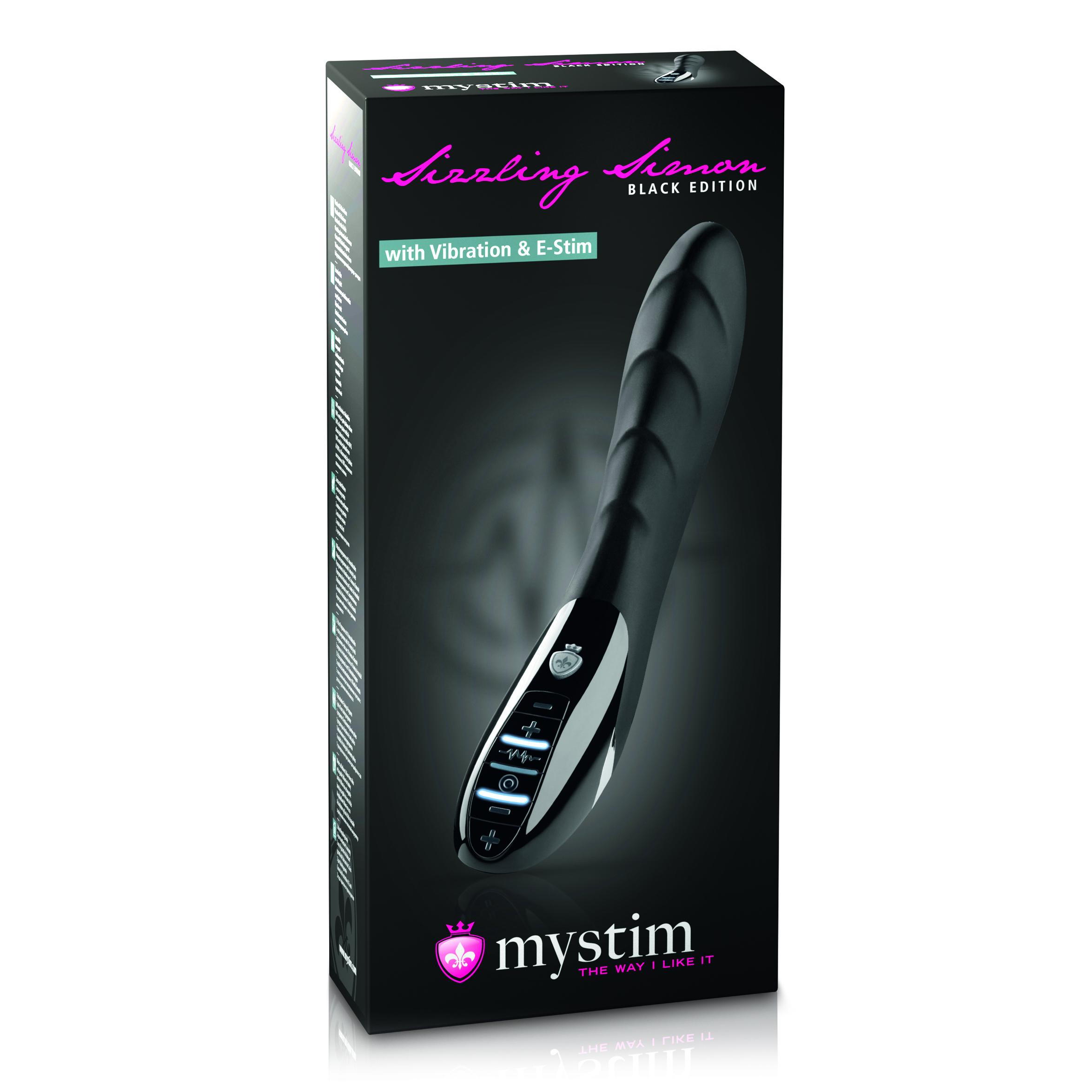Mystim - Sizzling Simon Estim Vibrator Black - Vibrátor