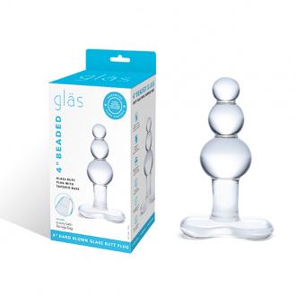 Glas - Beaded Glass Butt Plug - Análny Kolík